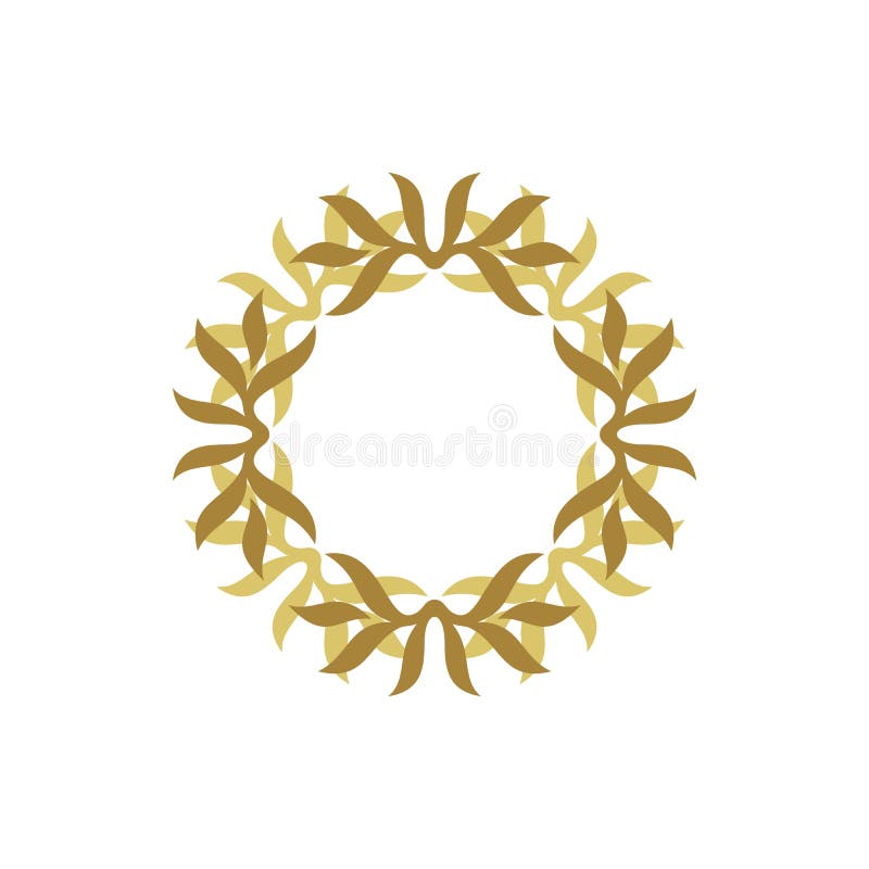 Ornamental Circle Gold Frame Logo Template Illustration Design Vector Eps 10 Stock Vector Illustration Of Internet Element