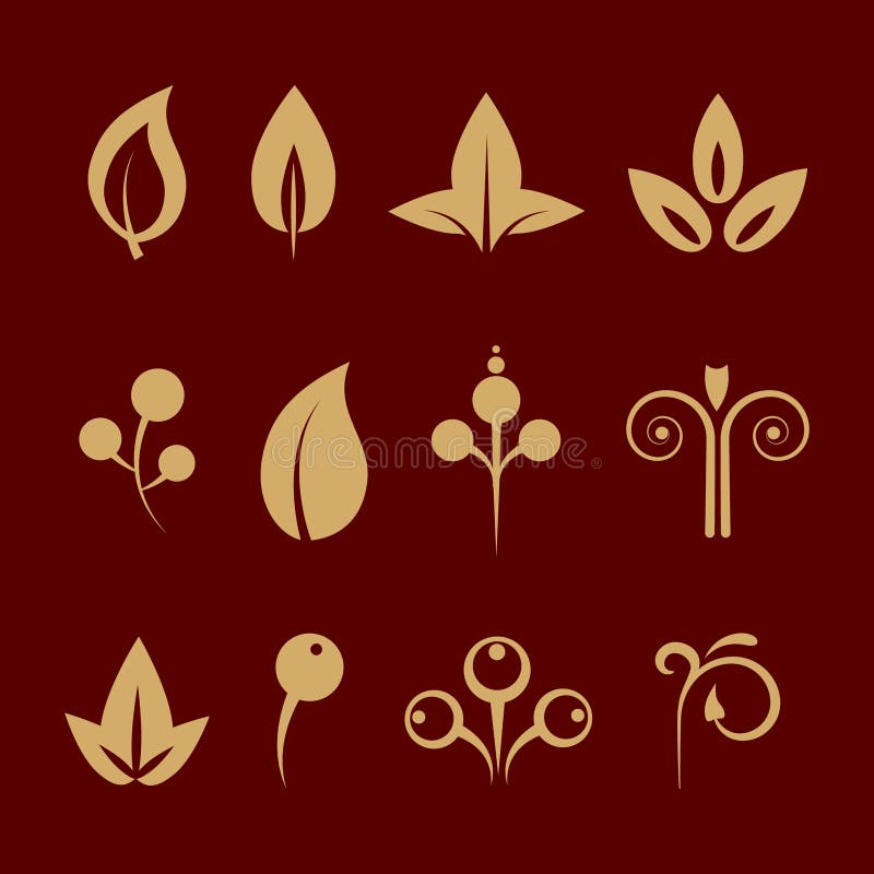 Ornamental Design Floral Elements Set Stock Vector Illustration of design, decor 68090716