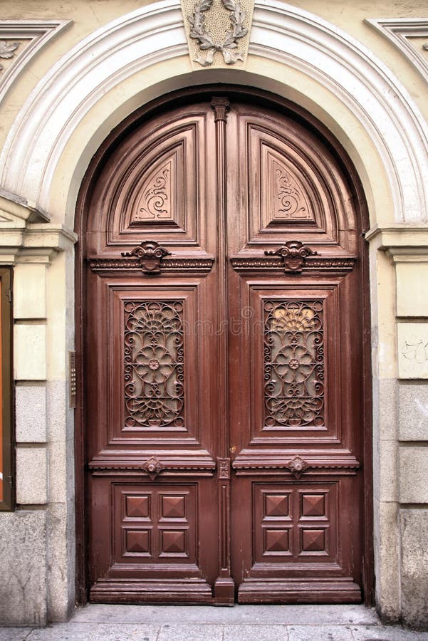 Ornamental door stock image. Image of vintage, building 11124823