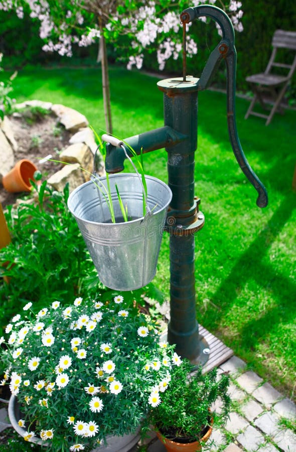 Old Cast Iron Water Pump Stock Photo 