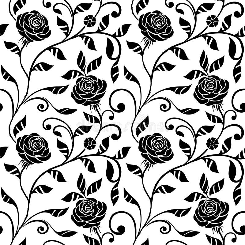 Red Rose Seamless Pattern Beautiful Decor Stock Vector - Illustration ...