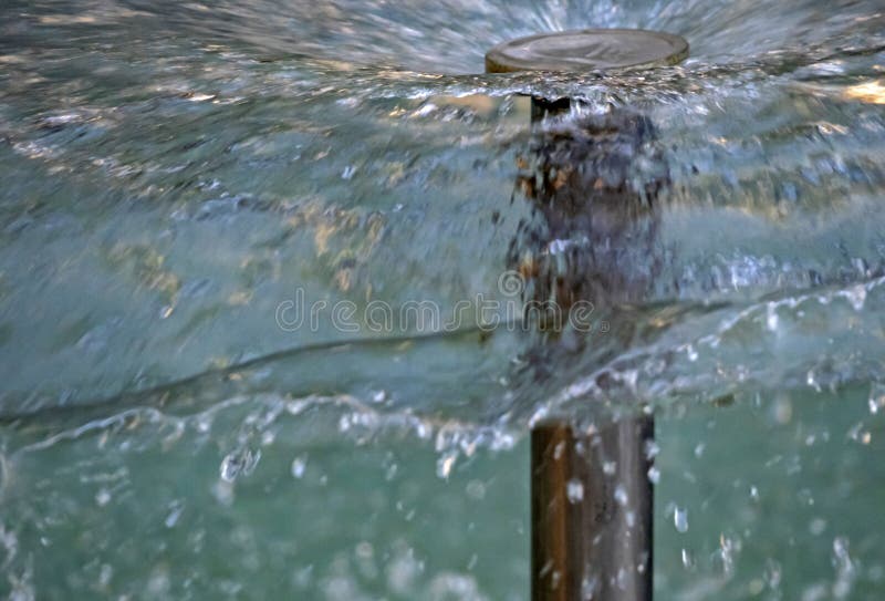 Close up ornamental pool,clear water and fountain. Fountain waterfall clear stock images, royalty-free photos and pictures