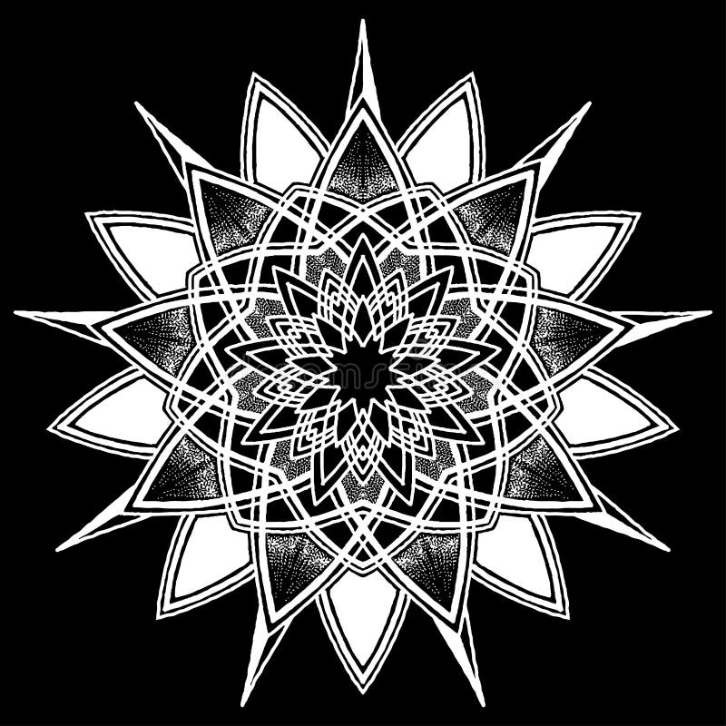 Ornamental round pattern design doodle royalty free illustration