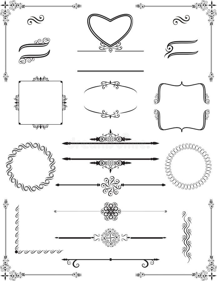 Ornamental victorian frames and rule lines. Vector. royalty free illustration Ornamental victorian frames and rule lines. Vector. royalty free illustration