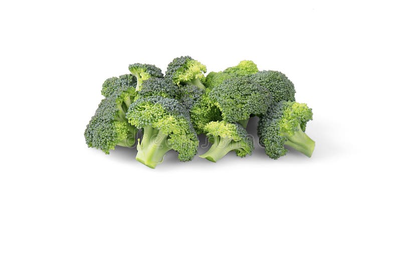 Ornamenti dei broccoli su un fondo bianco