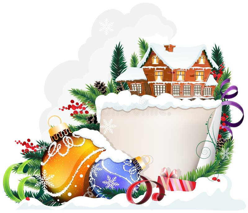 Ornamenti di Natale e della casa con mattoni a vista
