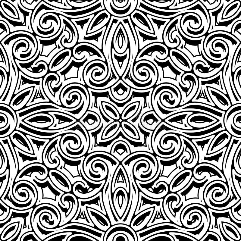 Ornamento blanco y negro del vintage, modelo inconsútil libre illustration Ornamento blanco y negro del vintage, modelo inconsútil libre illustration