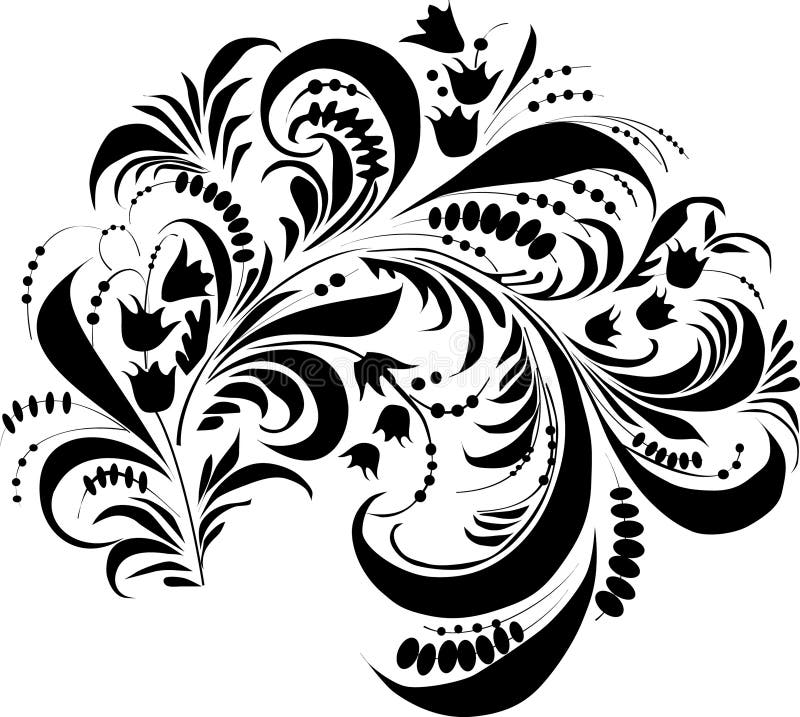 Ornamento com folha grande ilustração do vetor Ornamento com folha grande ilustração do vetor