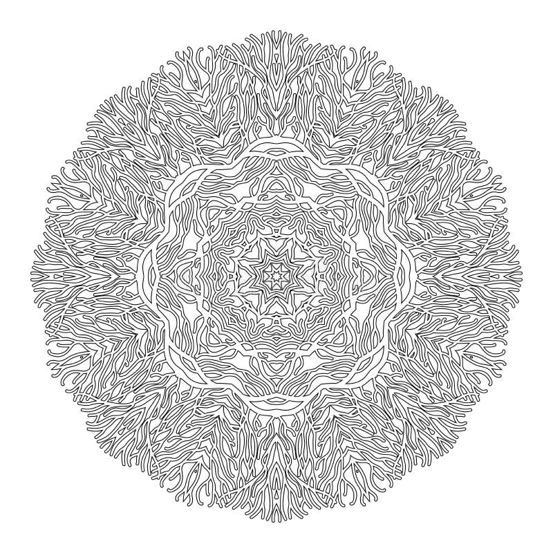 Ornamento coral gráfico do círculo ilustração do vetor Ornamento coral gráfico do círculo ilustração do vetor