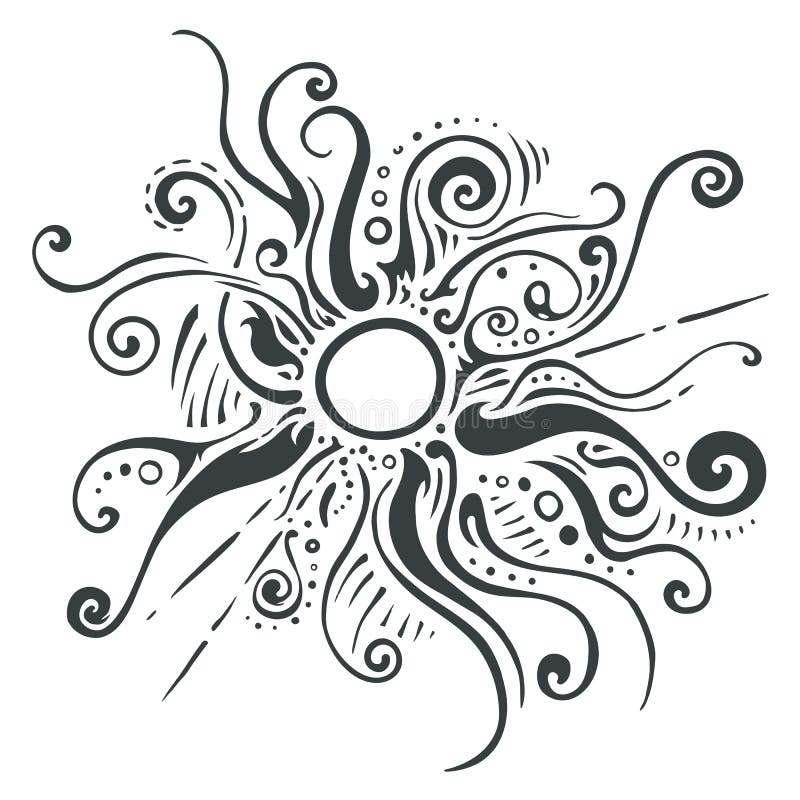 Ornamento dei raggi di Sun royalty illustrazione gratis Ornamento dei raggi di Sun royalty illustrazione gratis