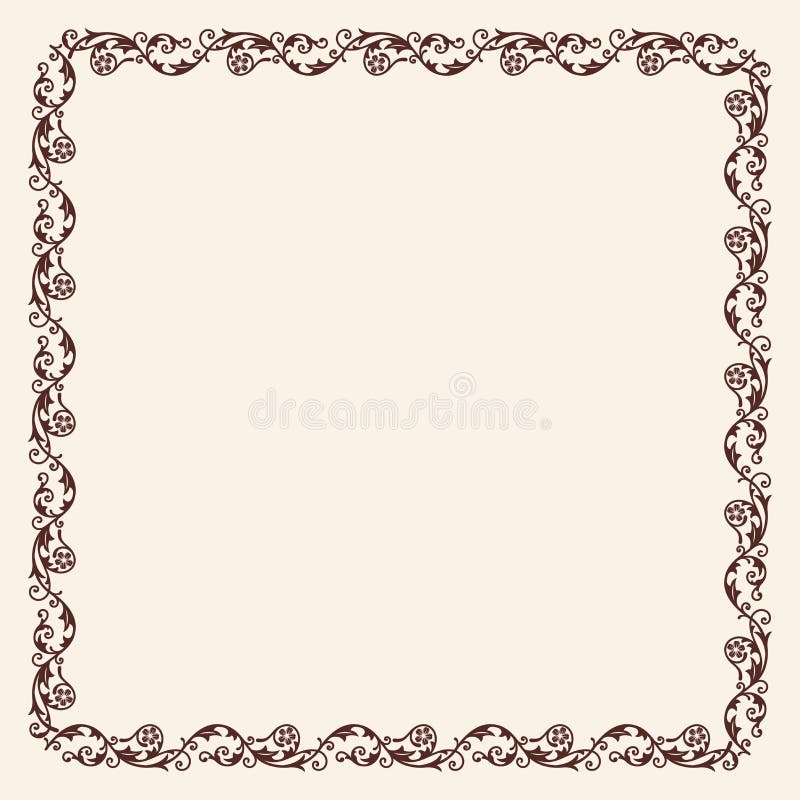 Ornamento del confine Elementi d'annata decorativi per progettazione illustrazione vettoriale Ornamento del confine Elementi d'annata decorativi per progettazione illustrazione vettoriale
