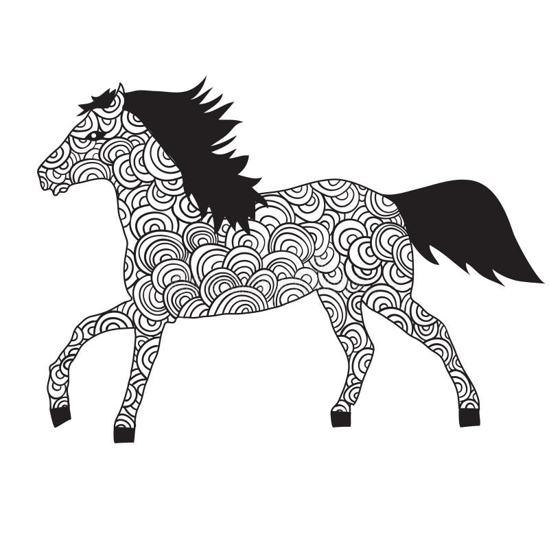 Ornamento do cavalo ilustração do vetor Ornamento do cavalo ilustração do vetor