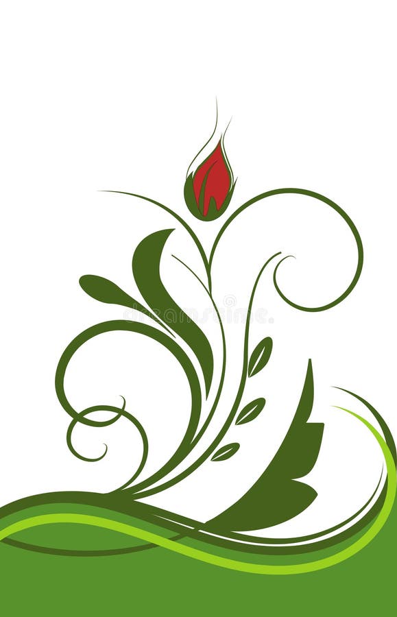 Fundo floral verde ilustração do vetor. Ilustração de vida - 9527516