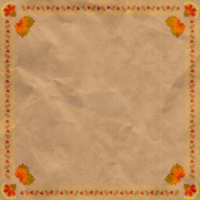 Ornamento floral ucraniano en fondo del papel del vintage libre illustration Ornamento floral ucraniano en fondo del papel del vintage libre illustration