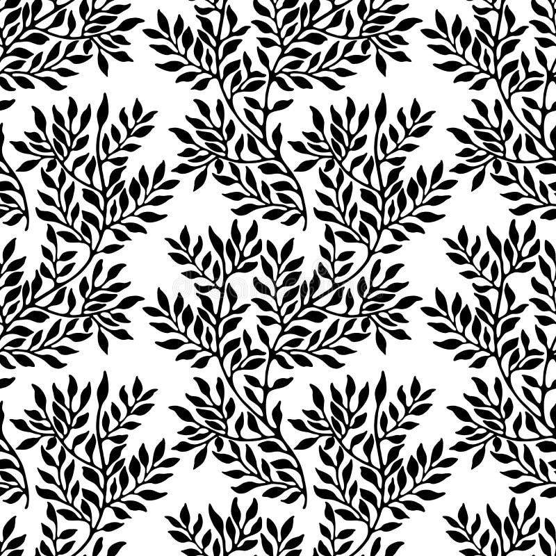 Ornamento foliado inconsútil stock de ilustración Ornamento foliado inconsútil stock de ilustración