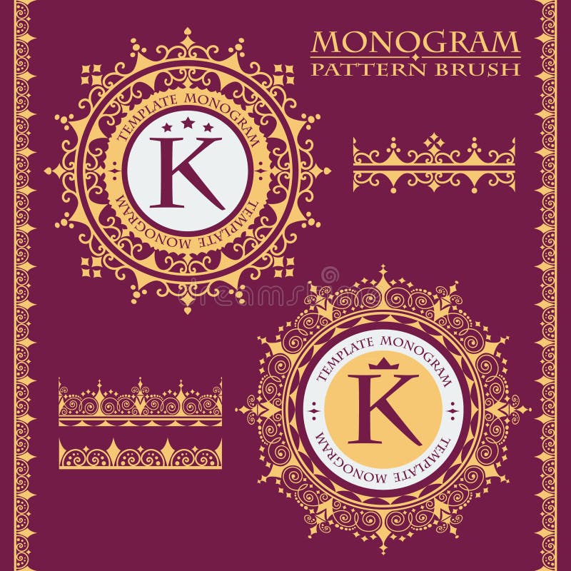 Ornamento frondoso dourado Escovas para criar um quadro decorativo Salvar na paleta Monograma do vintage Teste padrão rico ilustração royalty free Ornamento frondoso dourado Escovas para criar um quadro decorativo Salvar na paleta Monograma do vintage Teste padrão rico ilustração royalty free