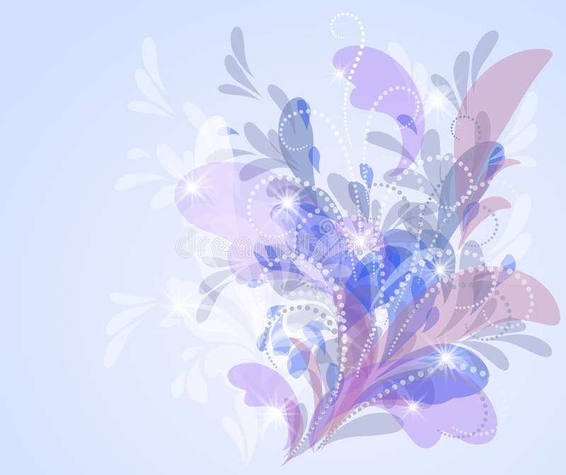 Ornamento transparente e estrelas de incandescência ilustração royalty free Ornamento transparente e estrelas de incandescência ilustração royalty free