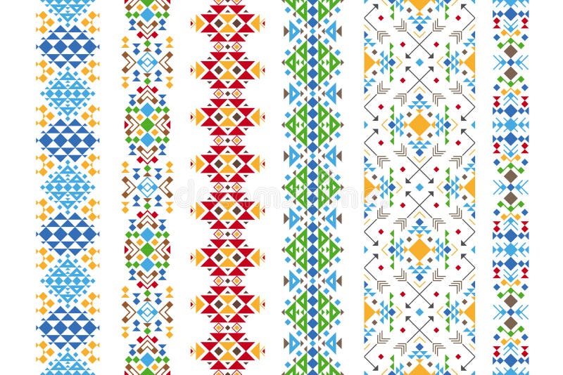 Ornamento étnico del color stock de ilustración Ornamento étnico del color stock de ilustración