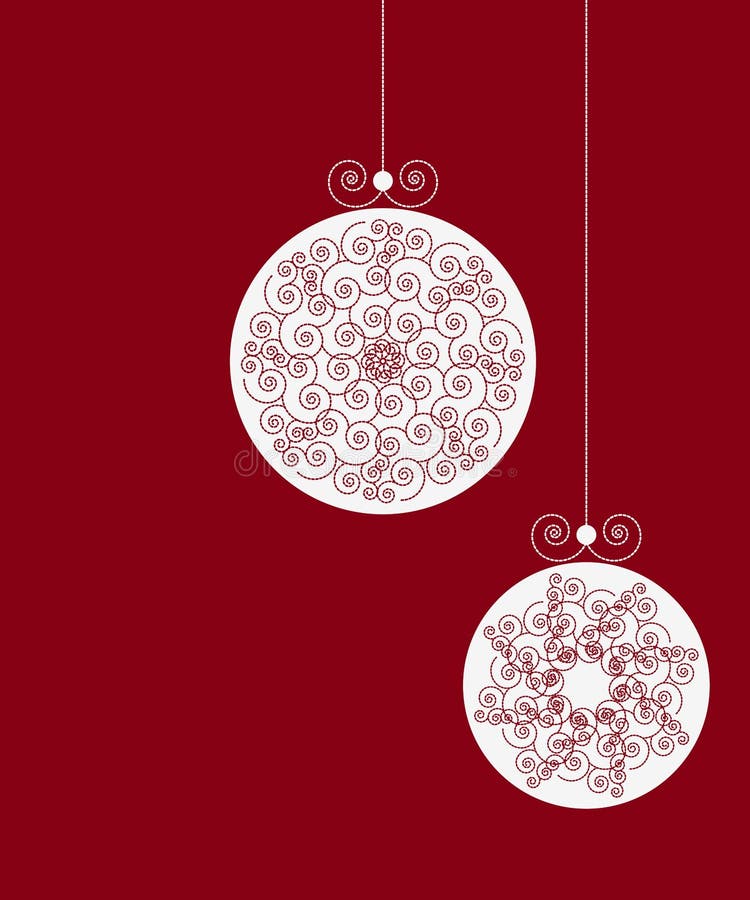 Ornamentos de la Navidad Vector Plantilla roja del diseño de Navidad libre illustration Ornamentos de la Navidad Vector Plantilla roja del diseño de Navidad libre illustration