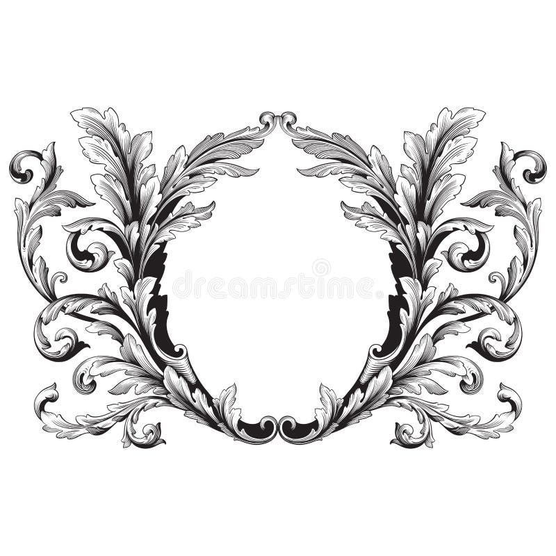 Ornamentu wektoru barok ilustracja wektor
