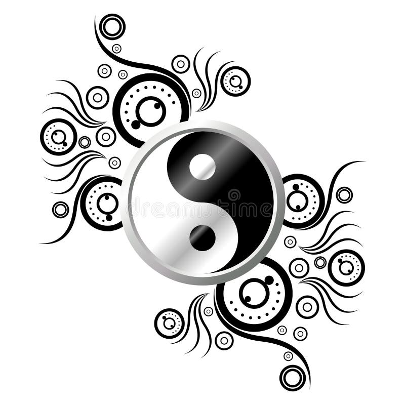 Ornamentu yin - Yang ilustracji
