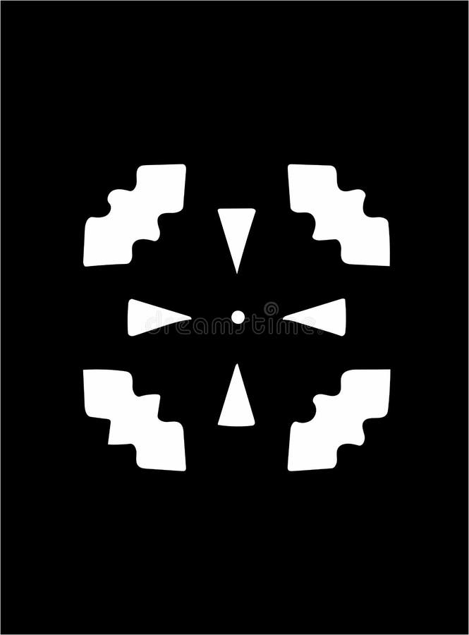 White Symbol on Black Background Stock Illustration Illustration of black, element 173478563
