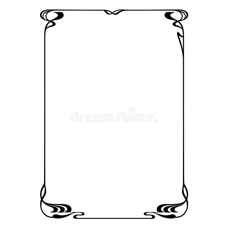 Art Nouveau Style Decorative Elements Stock Vector - Illustration of ...