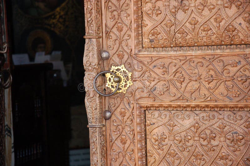 Ornate Church Door stock photos