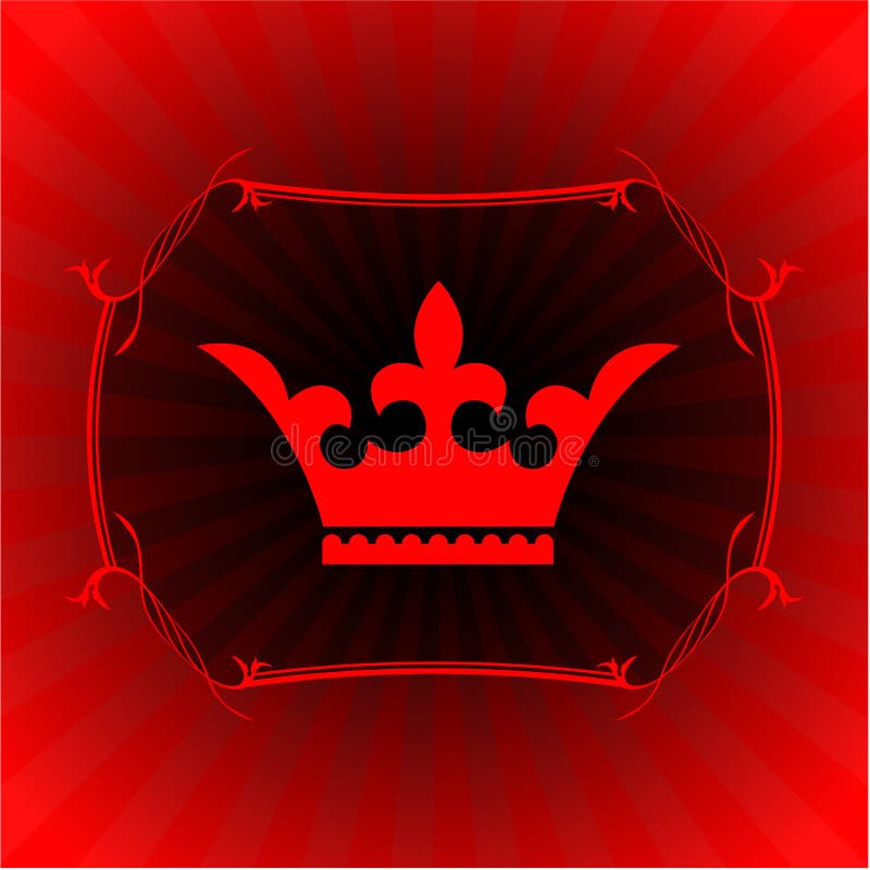 Ornate Crown on Glowing Background Stock Illustration - Illustration of