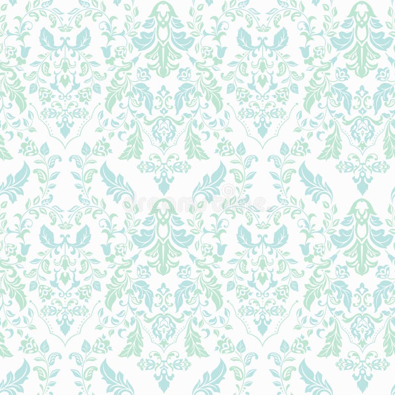 Ornate Damask Background. Vector Vintage Wallpaper. Stock Illustration