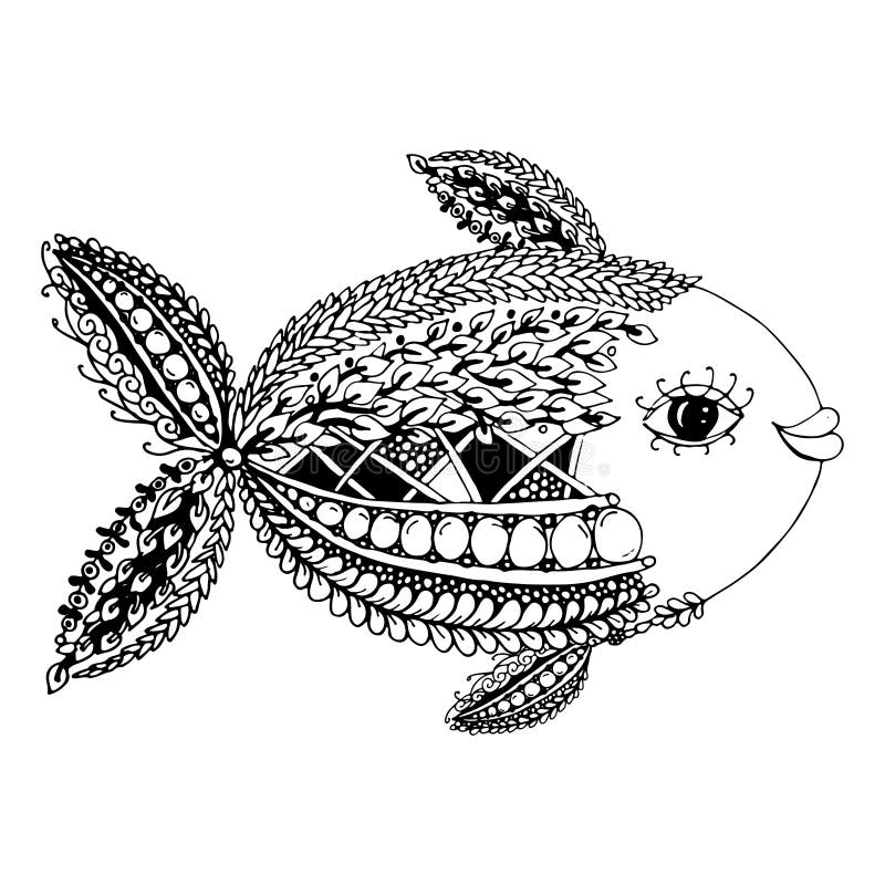 Zentangle Fish Patterns