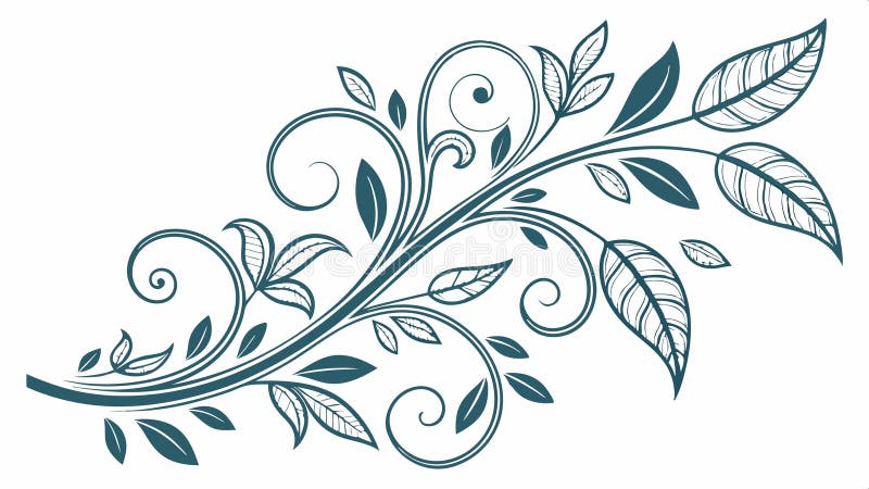 Ornate floral swirl, decorative and elegant element vector design Generative AI vector illustration