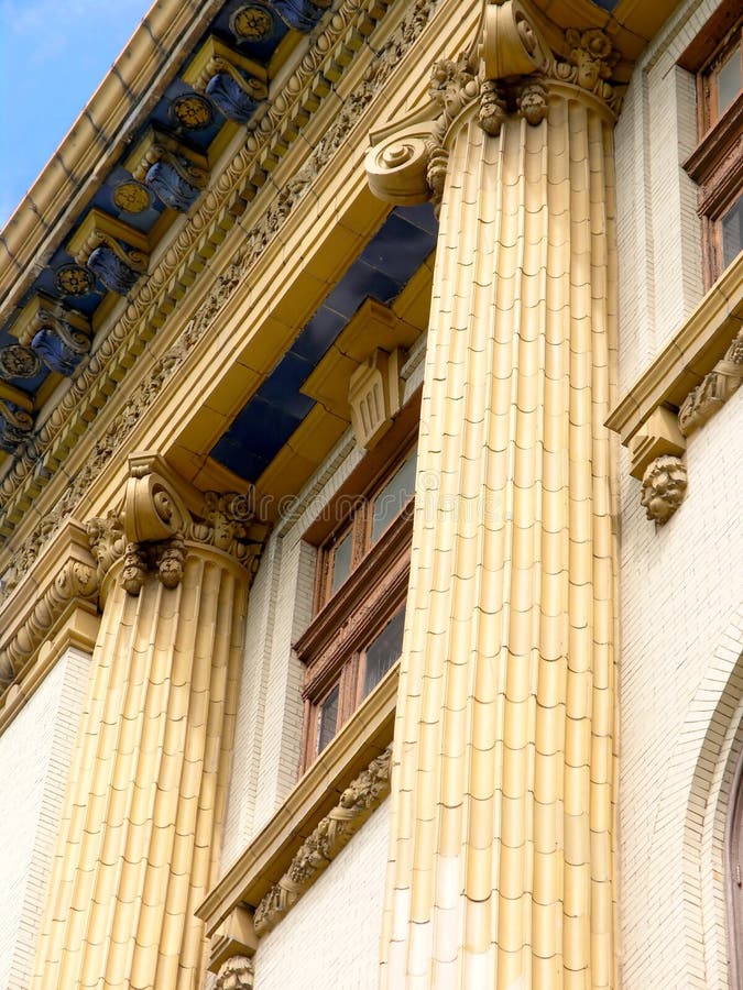 Ornate fluted columns