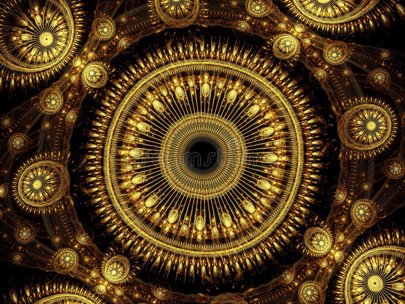 Ornate fractal mandala - abstract digitally generated image stock image Ornate fractal mandala - abstract digitally generated image stock image