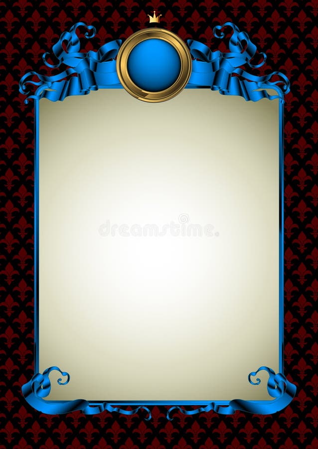 Blue ornate frame stock vector. Illustration of retro 15402834