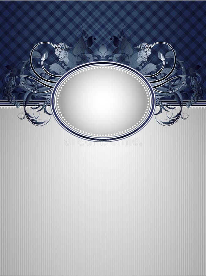 Blue ornate frame stock vector. Illustration of retro 15402834