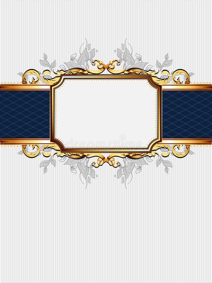 Blue ornate frame stock vector. Illustration of retro 15402834
