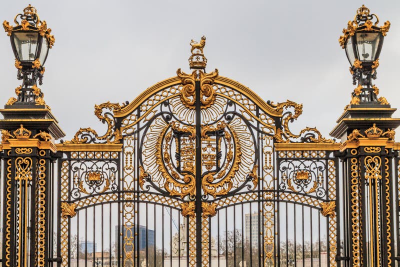 Ornate Gate at Buckingham Palace, London