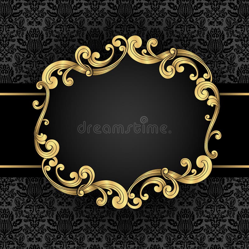 Ornate Gold Frame stock vector. Illustration of simplicity - 55848484