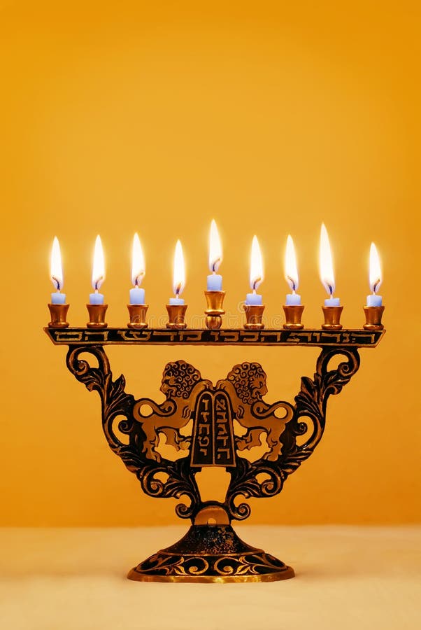 Hanukkah Candles stock image. Image of chanukiah, bright 21466031