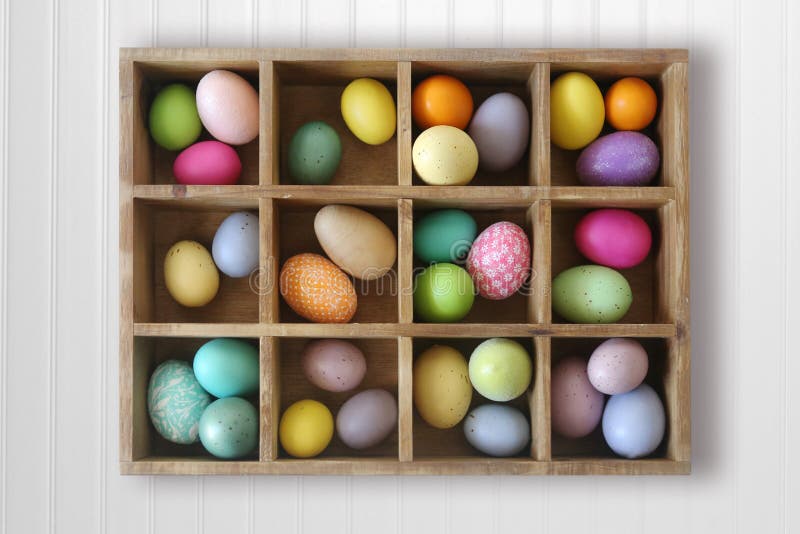 Ornate Holiday Easter Eggs Decorated in a Box