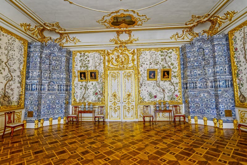 Ornate interior of the Catherine Palace