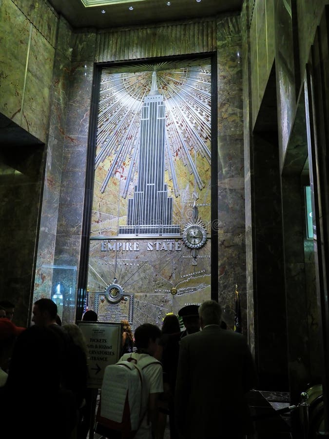 Ornate Marble Deco Entrance to the Empire State Building stock photography Ornate Marble Deco Entrance to the Empire State Building stock photography