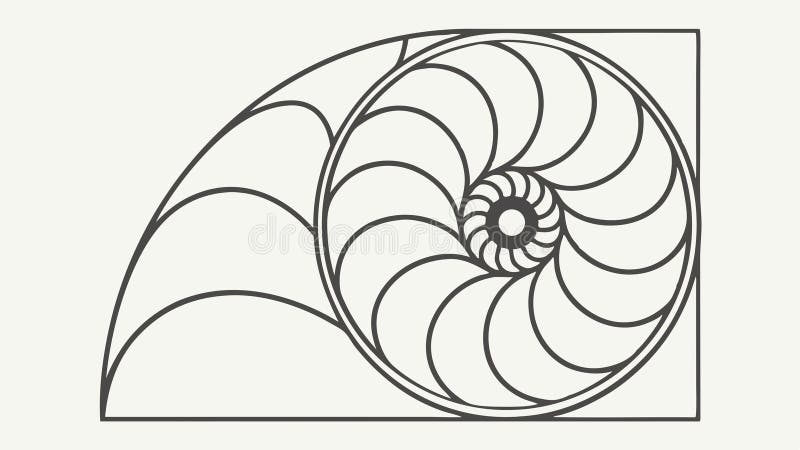 Ornate Nautilus Shell, Natural Spiral Pattern, vector design Generative AI vector illustration