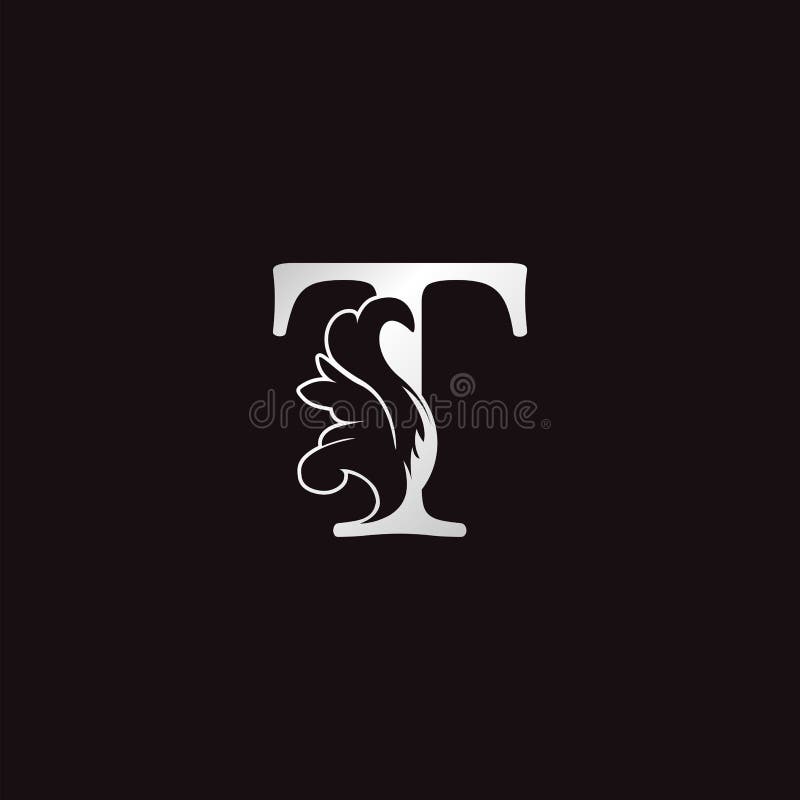 Monogram T Letter Logo Luxury Monogram Swirl Ornate Ornament Vector ...