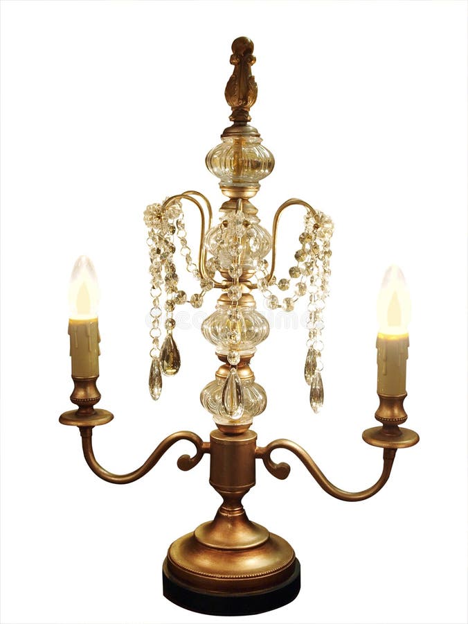 Ornate Table Lamp Chandelier stock photo