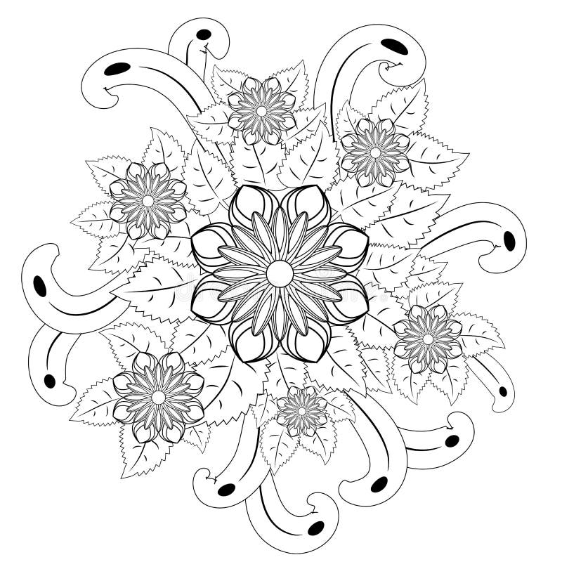 Coloriage Pour Adultes Coloriage Mandala Floral Coloriage Mandala  Circulaire