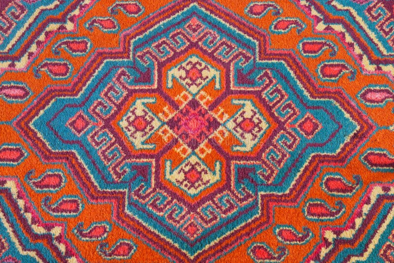 Ornement de tapis asiatique central image libre de droits Ornement de tapis asiatique central image libre de droits