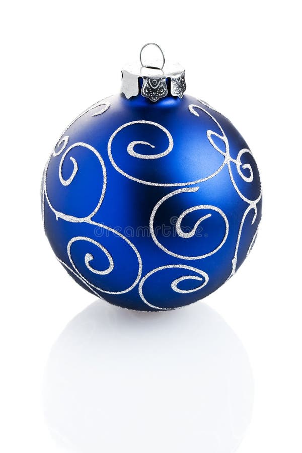 Ornement debout bleu de boule de Noël photos stock Ornement debout bleu de boule de Noël photos stock