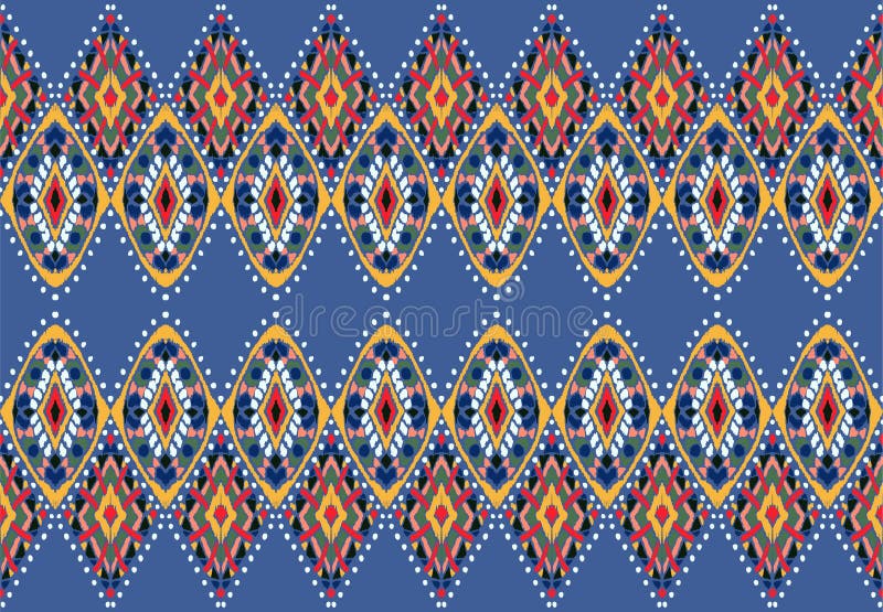 Ornement géométrique de folklore d'Ikat Texture ethnique tribale de vecteur Modèle rayé sans couture dans le style aztèque